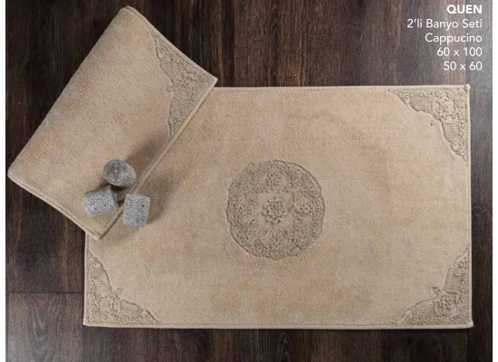 Quen 2 Pcs Bathroom Mat Set