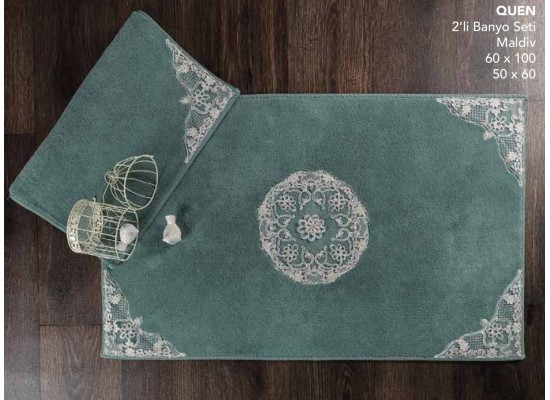 Quen 2 Pcs Bathroom Mat Set