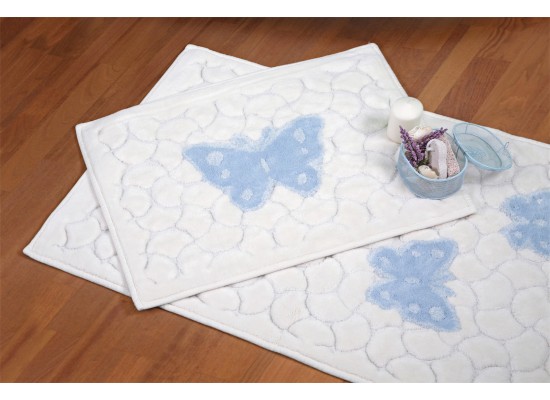 Kelebek 2 Pcs Bathroom Mat Set